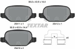 TEXTAR set placute frana, frana disc TEXTAR Q+ 2541101 (2541101)