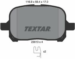 TEXTAR set placute frana, frana disc TEXTAR 2351302 (2351302)