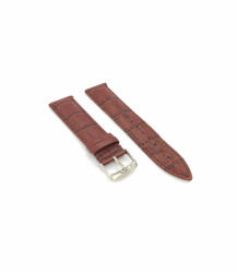  Curea piele maro castaniu model crocodil QR 18mm - 4240818 - ceas-shop