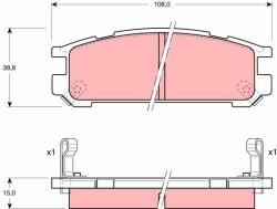 TRW set placute frana, frana disc TRW GDB990 - automobilus