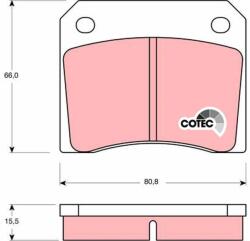 TRW set placute frana, frana disc TRW COTEC GDB557 (GDB557)