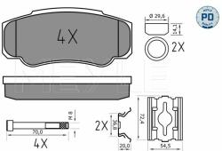 MEYLE set placute frana, frana disc MEYLE -PD: Advanced performance and design. 025 239 2120/PD (025 239 2120/PD)