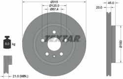 TEXTAR Disc frana TEXTAR 92315803 - automobilus