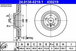 ATE Disc frana ATE 24.0130-0219.1 (24.0130-0219.1)