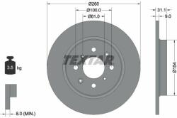 TEXTAR Disc frana TEXTAR PRO 92234203 (92234203)