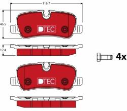 TRW set placute frana, frana disc TRW DTEC COTEC GDB1632DTE (GDB1632DTE)