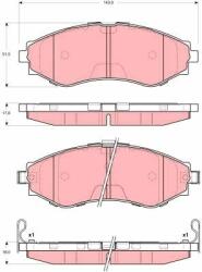 TRW set placute frana, frana disc TRW GDB3345 (GDB3345) - automobilus