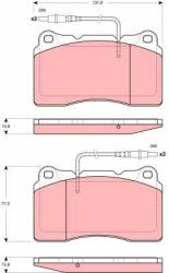 TRW set placute frana, frana disc TRW GDB1431 (GDB1431)