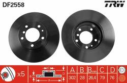 TRW Disc frana TRW DF2558 (DF2558) - automobilus