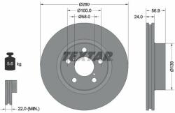 TEXTAR Disc frana TEXTAR 92081900 (92081900)
