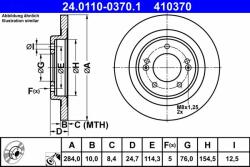 ATE Disc frana ATE 24.0110-0370.1 (24.0110-0370.1)