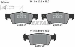 TEXTAR set placute frana, frana disc TEXTAR Q+ 2436801 (2436801)