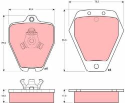 TRW set placute frana, frana disc TRW GDB1323 - automobilus