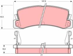 TRW set placute frana, frana disc TRW GDB730 (GDB730)