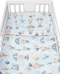 Baby Nellys 2-dílné lenjerie de pat din bumbac, Zburător animale, albastru Lenjerii de pat bebelusi‎, patura bebelusi