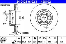 ATE Disc frana ATE 24.0128-0102.1 (24.0128-0102.1)