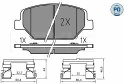 MEYLE set placute frana, frana disc MEYLE -PD: Advanced performance and design. 025 221 3819/PD (025 221 3819/PD)
