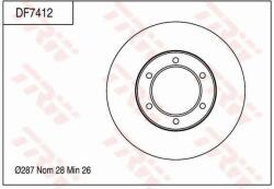 TRW Disc frana TRW DF7412 (DF7412) - automobilus