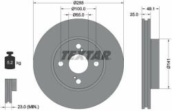 TEXTAR Disc frana TEXTAR 92125903 - automobilus