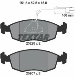 TEXTAR set placute frana, frana disc TEXTAR 2322702 (2322702)
