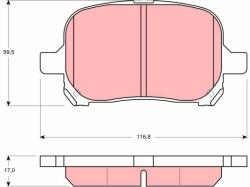 TRW set placute frana, frana disc TRW GDB3152 (GDB3152)