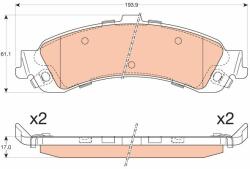 TRW set placute frana, frana disc TRW GDB4454