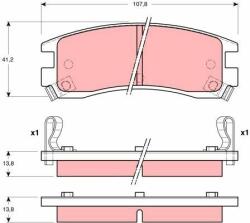 TRW set placute frana, frana disc TRW GDB4042 - automobilus