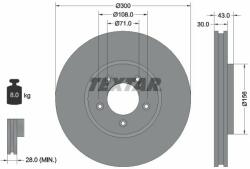 TEXTAR Disc frana TEXTAR PRO 92099003 (92099003)