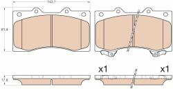 TRW set placute frana, frana disc TRW GDB3560