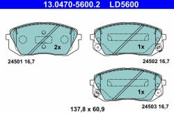 ATE set placute frana, frana disc ATE Ceramic 13.0470-5600.2 (13.0470-5600.2)