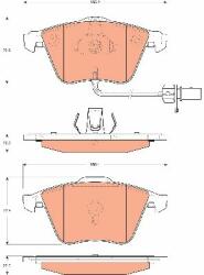 TRW set placute frana, frana disc TRW GDB1689 (GDB1689) - automobilus