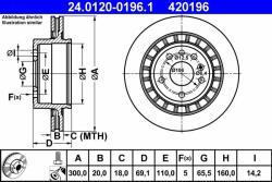 ATE Disc frana ATE 24.0120-0196.1 (24.0120-0196.1)