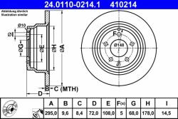 ATE Disc frana ATE 24.0110-0214.1 (24.0110-0214.1)