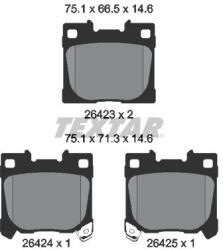 TEXTAR set placute frana, frana disc TEXTAR 2642301 (2642301)