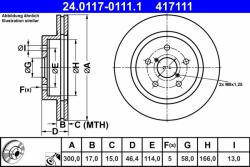 ATE Disc frana ATE 24.0117-0111.1 (24.0117-0111.1)