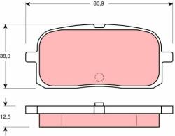 TRW set placute frana, frana disc TRW GDB3225 (GDB3225)