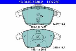 ATE set placute frana, frana disc ATE Ceramic 13.0470-7230.2 (13.0470-7230.2)
