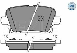MEYLE set placute frana, frana disc MEYLE -PD: Advanced performance and design. 025 221 2317/PD (025 221 2317/PD)