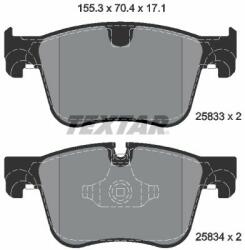 TEXTAR set placute frana, frana disc TEXTAR Q+ 2583301 (2583301)