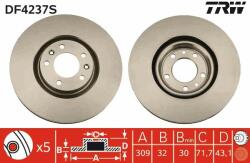 TRW Disc frana TRW SINGLE DF4237S (DF4237S)