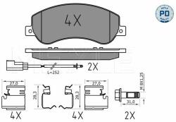 MEYLE set placute frana, frana disc MEYLE -PD: Advanced performance and design. 025 244 8419/PD (025 244 8419/PD)