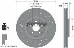 TEXTAR Disc frana TEXTAR PRO+ 92283905 (92283905)