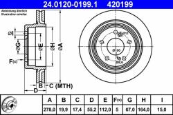 ATE Disc frana ATE 24.0120-0199.1 (24.0120-0199.1)