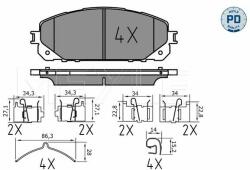 MEYLE set placute frana, frana disc MEYLE -PD: Advanced performance and design. 025 220 7018/PD (025 220 7018/PD)