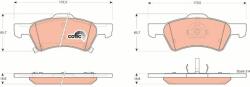 TRW set placute frana, frana disc TRW COTEC GDB4129 (GDB4129)
