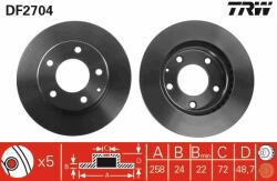 TRW Disc frana TRW DF2704 (DF2704) - automobilus