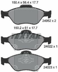 TEXTAR set placute frana, frana disc TEXTAR Q+ 2495201 (2495201)