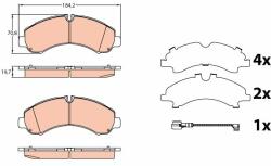 TRW set placute frana, frana disc TRW GDB3645 (GDB3645)
