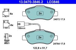 ATE set placute frana, frana disc ATE Ceramic 13.0470-3846.2 (13.0470-3846.2)