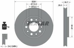 TEXTAR Disc frana TEXTAR PRO 92230103 (92230103)